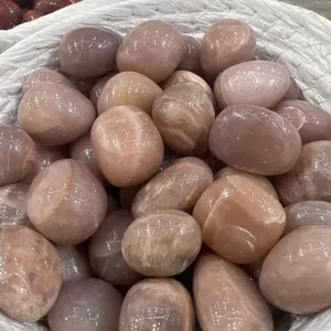 Orange moonstone tumble stone