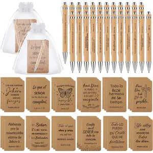 36 count/12Sets Regalos Cristianos En Espanol Spanish Christian Gifts Bulk Spanish  Verse Notebooks Church Prayer Journal Religious Scripture  Pens for Christian Men Women Sunday School Study