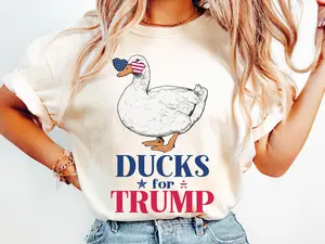 Ducks For Trump Shirt, Funny Duck Trump 2024 Support Shirt, Trump Duck Shirt, MAGA Duck Shirt, Ducks Vote Trump 2024 Shirt