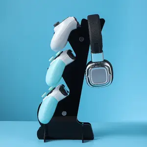 for PS5/PS4/Xbox/Switch Controller & Headset Stand - Adjustable 3-Tier Desktop Gaming Console Accessory Holder with Clamp/Screw Mount, Compatible for PS5/PS4/Xbox/Switch Controllers & Headphones