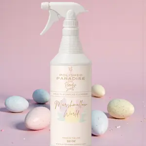 Vanilla Marshmallow World Scented Multi Purpose Spray Easter Holiday Home Fragrance Hard Surface Cleaner 32 OZ Polished Paradise Co Paradise Scents
