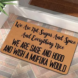 Cute Letter Print Welcome Message Door Mat - Non-Slip, Easy-Clean, Durable Home Decor Rugs for Modern Indoor Entryway
