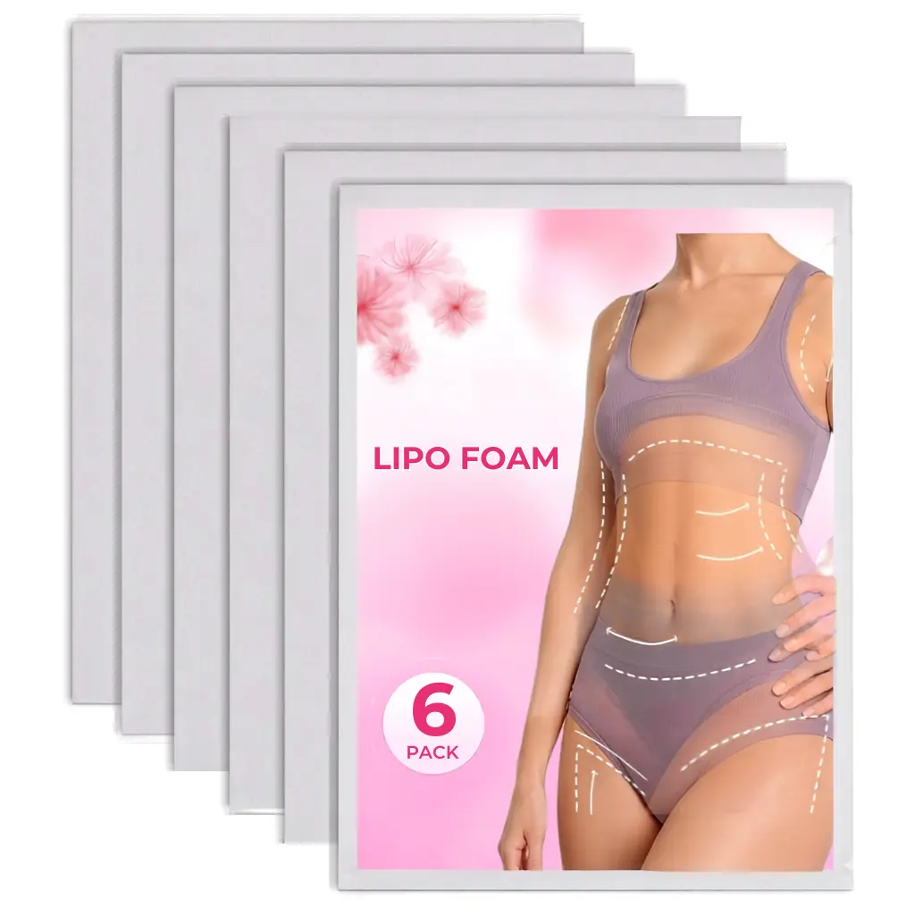 Lipo Foam Compression Pads High Density Soft Foam Boards for Waist & Abdomen Support 6 Pack