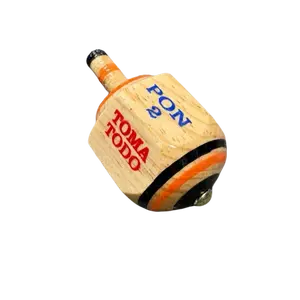 Mexican Artisanal Toy Pirinola Wood Multicolor - Toma Todo Mexican Game - 1pc
