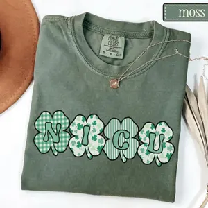 NICU St. Patrick's Day Comfort Colors Shirt • NICU Nurse St. Patty's Day Work Tshirt • Neonatal ICU Nurse Gifts • Neonatal Intensive Care