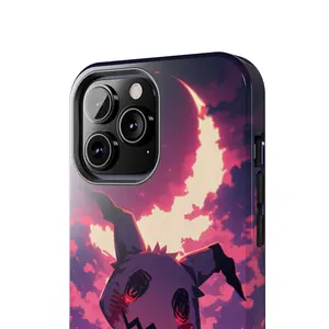 Creepy Mimikyu Halloween Pokemon Phone Case for iPhone 7-17 Pro Max & Samsung Galaxy S21-S26 Ultra | Dark Purple Shockproof Protective TPU Cover**