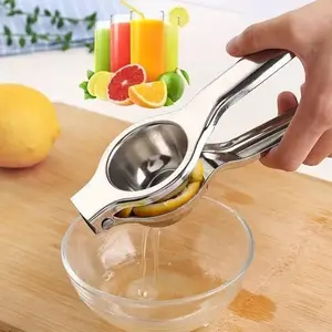Stainless Steel Manual Juicer, Handheld Lemon Squeezer, Multi-Functional Hand Press Juice Extractor, Fresh Juice Maker, Home Fruit Juicing Tool