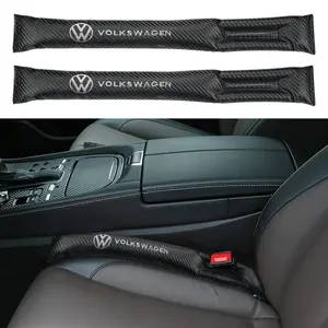 1/2PCS Car Seat Gap Filler Strip Soft Pads Leather Car Styling Spacer For VW GTI Scirocco Polo T5 Passat B6 Golf Tiguan Jetta BeetlePrius Camry