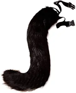 Fox Tail, Faux Fur Fox Tail Fancy Dress Halloween Cosplay Adjustable Furry Fox Tail Costume for Adult, Kids, Party