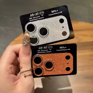 Acrylic Camera Protector Film For iPhone 17 ProMax 17 Pro 17 Lens Glitter Cover Protective Cap Lens Film