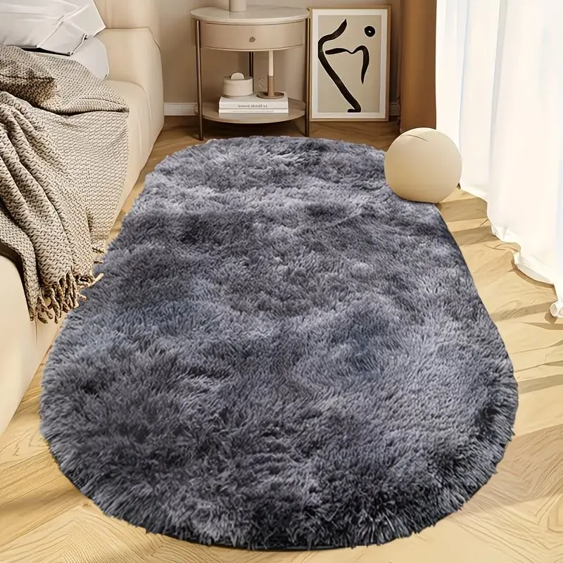 A Luxurious Square Tie-Dye Rug Made from Upgraded Soft Plush Fabric, Available in Various Colors. It Features a Non-Slip Backing, Is Absorbent And Durable, And Can Be Machine Washed, Making It Perfect for Living Rooms, Offices, Bedrooms, Home Decor