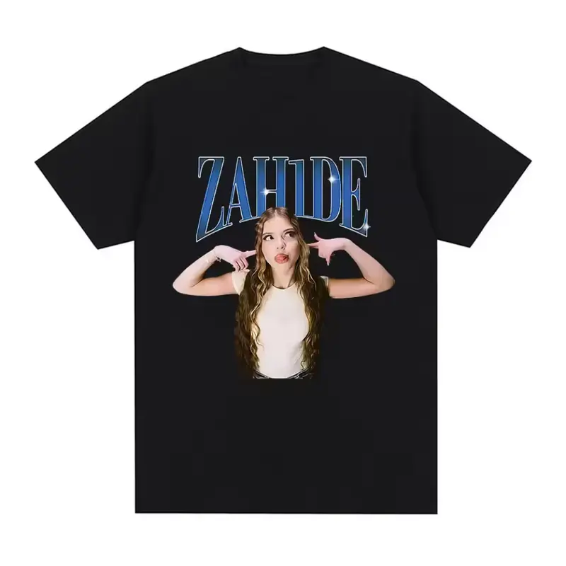 Zahideee Artist Tribute Tee – Black Cotton Short Sleeve for Men & Women