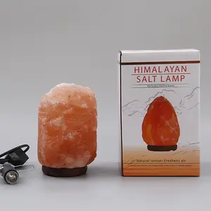 Himalayan Salt Lamp, Natural Himalayan Salt Rock Lamp with Box, USB Powered Novelty Lighting for Home Decor, Air Quality Improver, Relaxation Aid