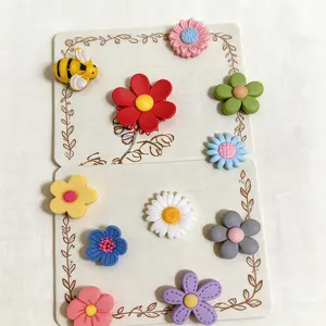 10pcs 3D Bee/Insect/Flower Cute Fridge Magnets for Lockers, Colorful Powerful Decorative Fun Fridge Magnets for Whiteboards, Kitchens and Offices