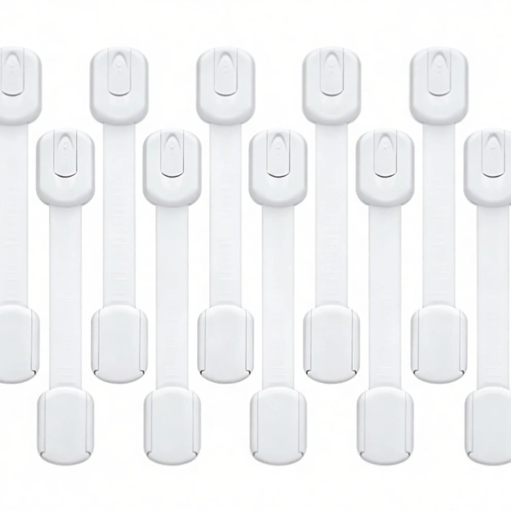 Adjustable Kids Safety Strap Locks 10 Pcs, Firm Lock Structure Prevents Kids Tipping Furniture, Essential Household Safety Gadget for ParentsEffective Anti-Open Protection for Curious Little Kids, No Drilling Needed for Full Home Childproof Setup