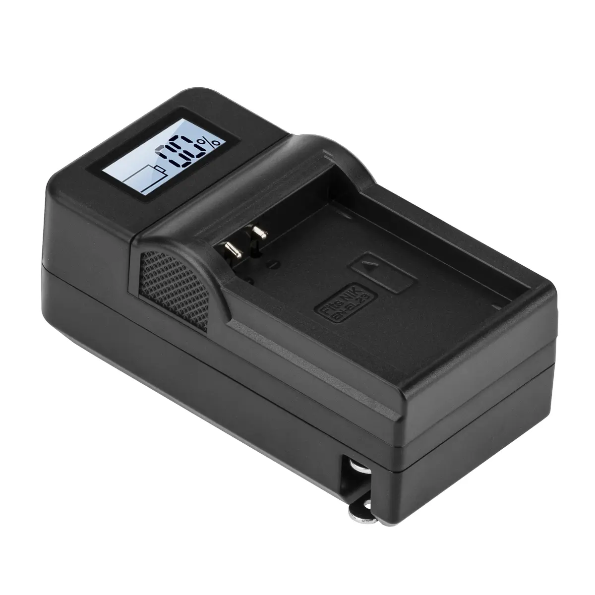 Compact Automatic Foldable Green Plug-in Camera Charger with LCD Screen, Camera Charging Accessory for Nikon EN-EL23