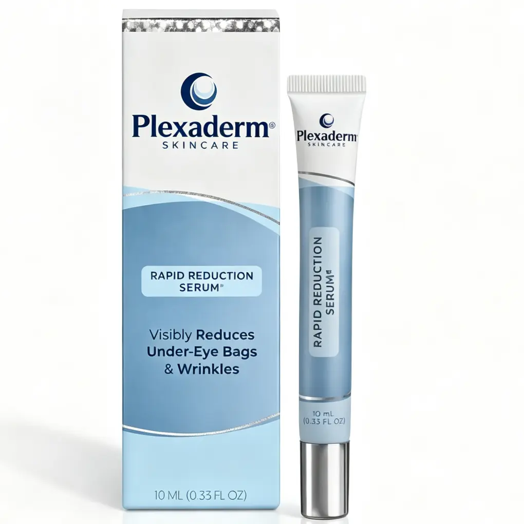 Plexaderm Rapid Reduction Eye Serum - Anti Aging Wrinkle & Eye Bag Tightener, Instant Under Eye Bags & Under-Eye Puffiness Reducer, Fine Lines, Crow's Feet, Hooded Eyes,Designed specifically for mature skin