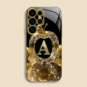Suitable for [Galaxy S25 Ultra] New high-end gold letter electroplated gold edge mobile phone case new business simple explosion-proof mobile phone case affordable anti-fall anti-fingerprint 995