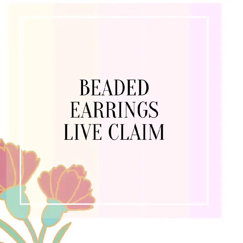 Beaded Dangle Earrings - LIVE Claim, Crafted with Glass and Natural Stone Beads