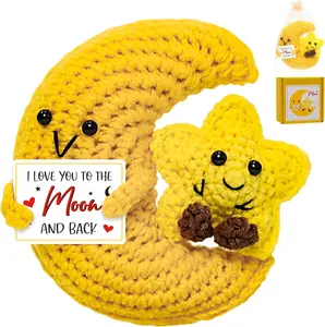 Birthday Easter Gifts for Mom from Daughter Son - Crochet Gifts for Mothers Day 2026, I Love You Mom to The Moon and Back Crochet, Gift Idea for Stepmom Mother in Law, Small Cute Decor Crochet