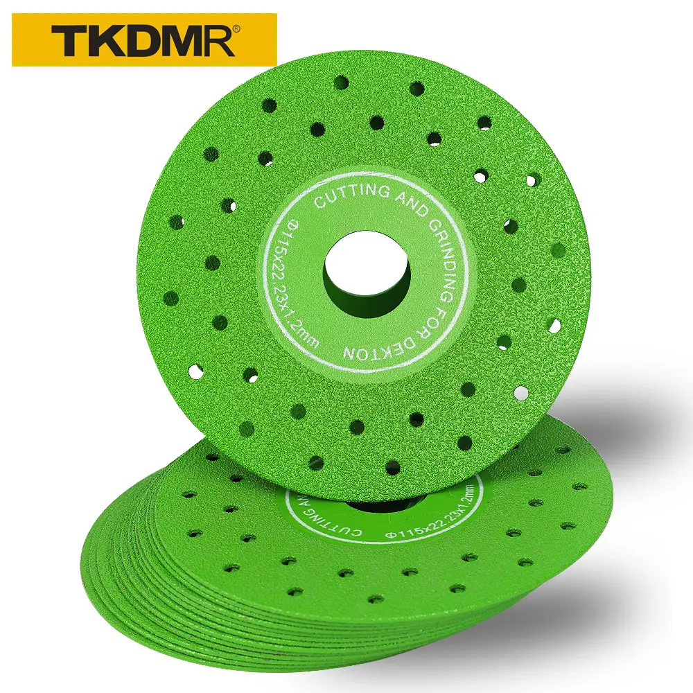 TKDMR 4-1/2 in Diamond Saw Blade for Angle Grinders - Tile Cutter, Grinding Disc for Porcelain, Ceramic, Glass Cutting Tools (3 Blades)