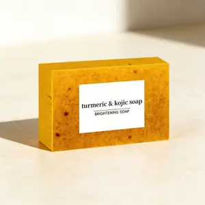 Lemon Turmeric Soap, Natural Cold Process, No Preservatives, Suitable for All Skin Types, Contains Vitamin C, Citric Acid, Essential Oils, Neutral, Holiday Gift