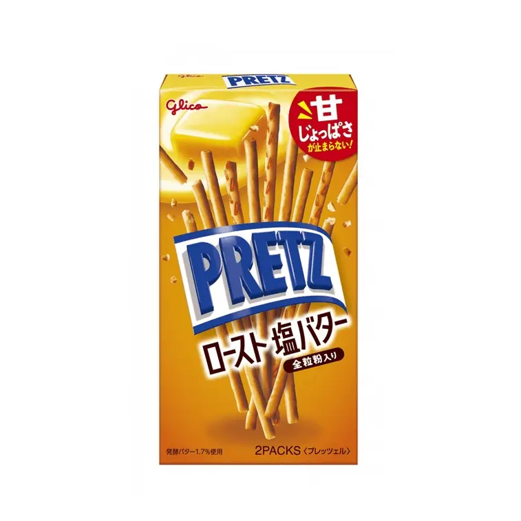 Glico Pretz Easy Snacks - Crunchy Roast Salt, Butter-Flavored Crispy Snack Sticks (2 oz) Glico Pretz Easy Snacks - Crunchy Roast Salt, Butter-Flavored Crispy Snack Sticks (2 oz)