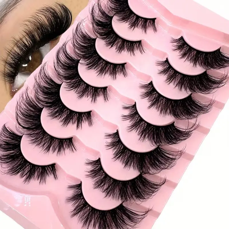 10 Pairs European & American Style Fluffy False Eyelashes, 3D Multi-Layer Thick Natural Stage Makeup Lashes, Curled, Dramatic Volume Eyelash, Length 13-15mm, Reusable