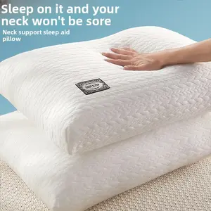 Ergonomic Pillow Support High Neck Cushion, Non-Sagging Design for Comfortable Sleep, Ideal for Home & Hotel Use, Single Pack