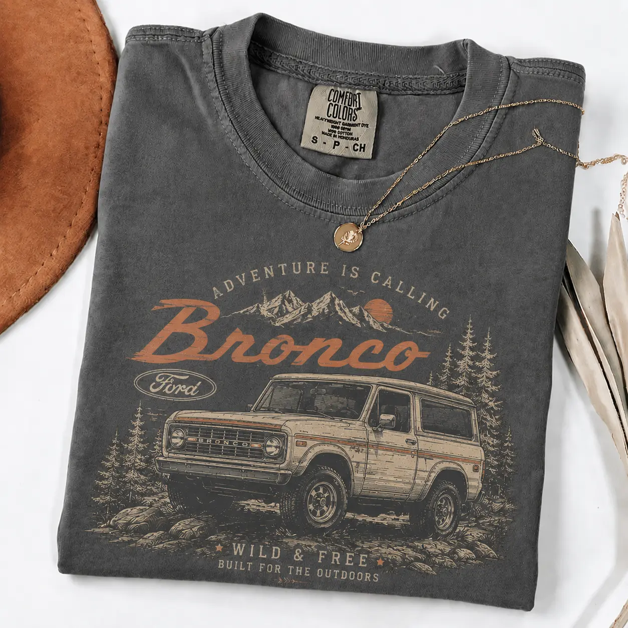 Ford Bronco Comfort Colors T Shirt, Vintage Bronco Graphic Tee, Classic Off Road SUV Shirt, Adventure Lover Gift, Retro Ford Bronco Tee, Outdoor Shirt for Men and Women