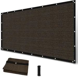 Heavy Duty 90% Blackout Ultra Thick Black Mesh Shade Cloth, Premium UV Protection Sun Shade Net with Reinforced Grommets, All-Weather Outdoor Sunshade Cover for Patio, Lawn, Pavilion, Playground & Garage