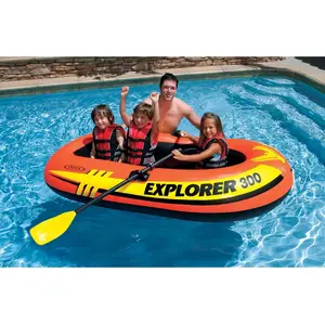 Intex Explorer 300 Compact Inflatable Three Person Raft Boat | 58332EP