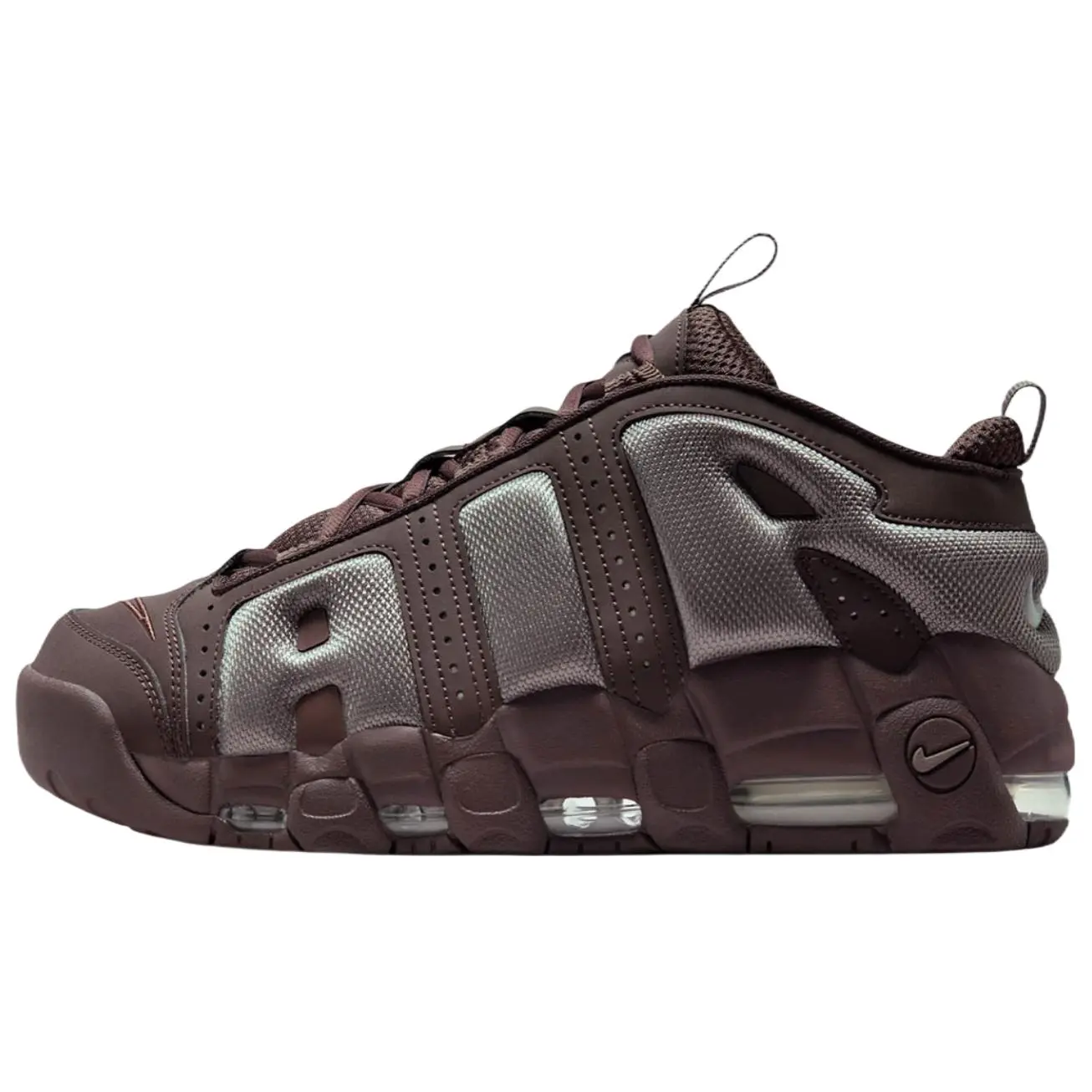 Nike Air More Uptempo Anti Slip Wear Resistant Mid Top Vintage Basketball Shoes Unisex Brown Stylish Comfortable FZ3055-200