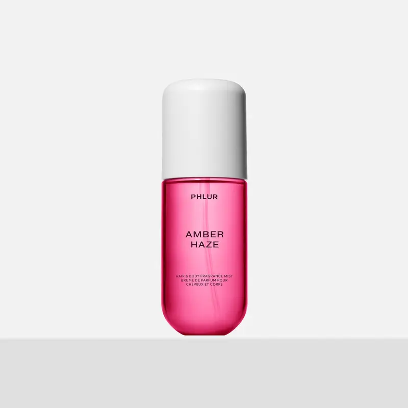 PHLUR Amber Haze Body Mist - Travel Size Hair & Body Fragrance Mist with Amber, Vanilla, Saffron & Jasmine (3 fl oz)