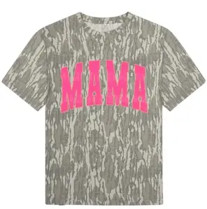 Mama Mossy Oak Wash Out Turkey Track Tee Bottomland Camo Tee, Deer Hunting Shirt Design, Outdoors Hunting Sublimation, Halloween T Shirt 3D Camo