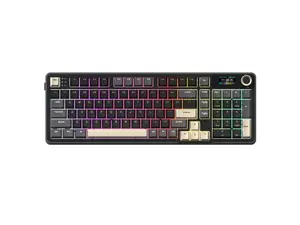 Rosewill NEON S96 Tri-Mode Wireless Gaming Keyboard - Smart Display & Knob, 96% Layout, Hot-Swap, Software Support, 98 Keys, RGB, PBT Keycaps & Red Switches