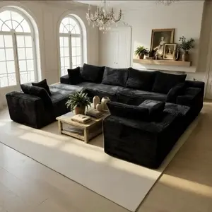 Viral Luxury Corduroy Cloud Sectional Sofa Set