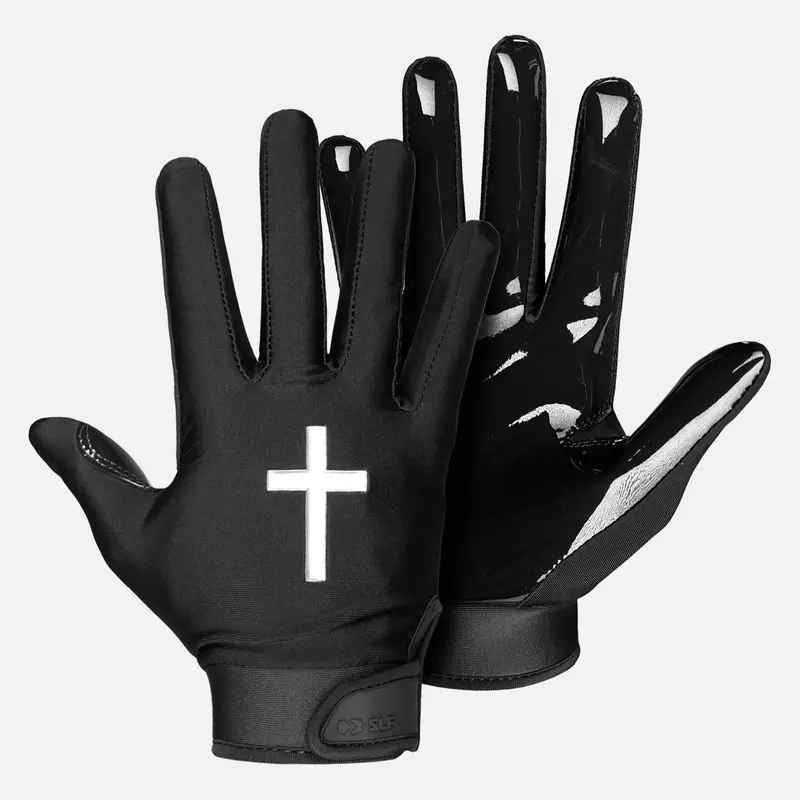 Faith Cross Sticky Football Receiver Gloves