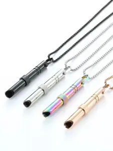 Anxiety Relief Necklace, Stress Management Tool, Meditation Pendant, Mindfulness Aid, Stainless Steel, Unisex, Casual Design, All Seasons, Perfect Gift