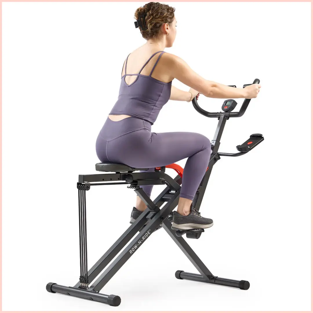 Row-N-Ride Hybrid Squat and Row Machine, Full Body Workout at Home