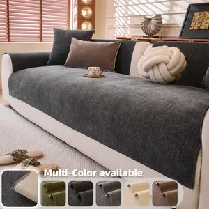 Soft Chenille Sofa Cover 1PC, Couch Covers For Sofa, Sofa Slipcover, Pet-Friendly Scratch Resistant Couch Protector, Non-Slip Furniture Seat Pad, Multiple Colors Available for Sectional, Loveseat & 3-Seater Sofa