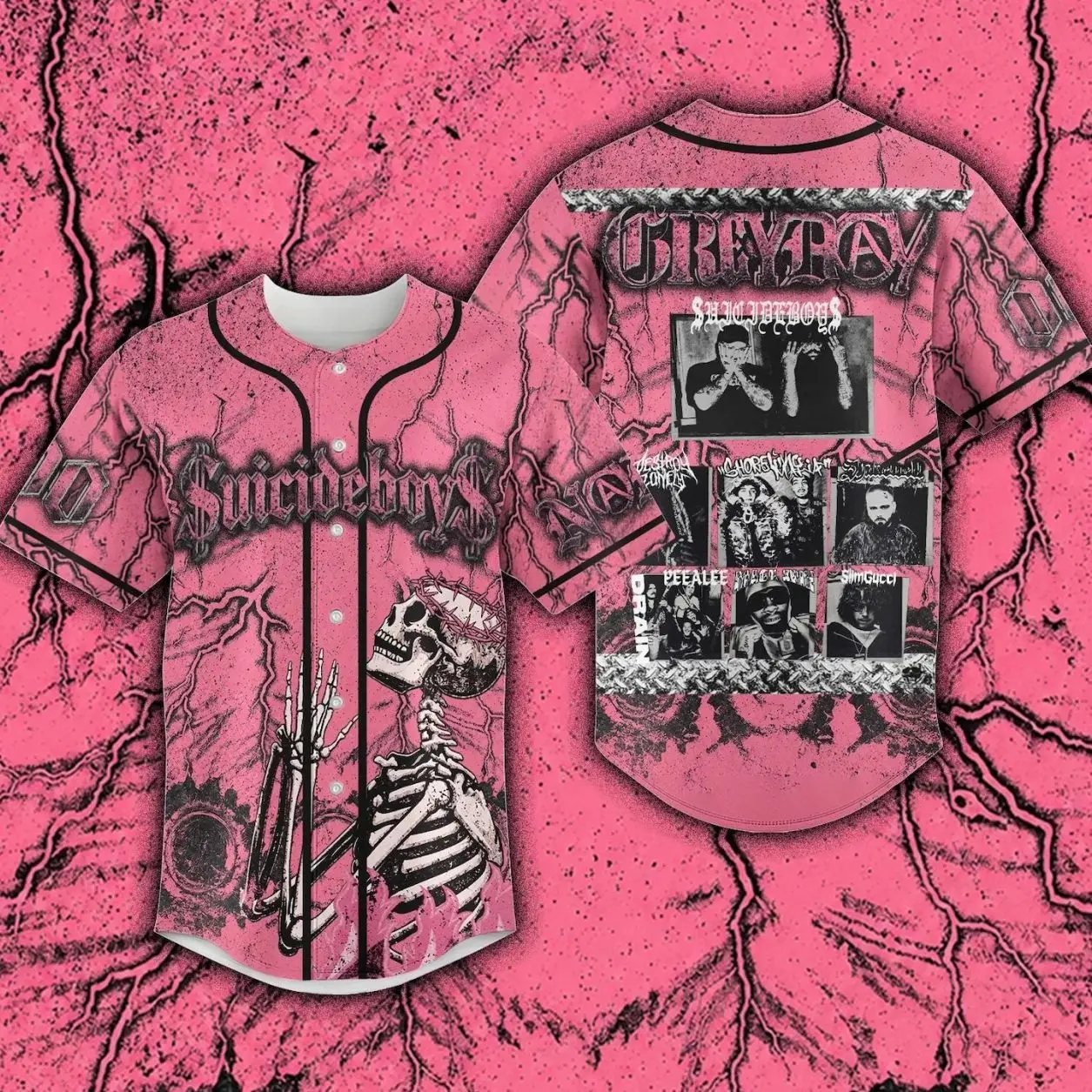 Personalized Greyday G59 2026 Baseball Jersey, Greyday Tour 2026 Jersey Shirt, Suicideboy Merch Shirt, Tour 2026 Shirt For Fan EOB