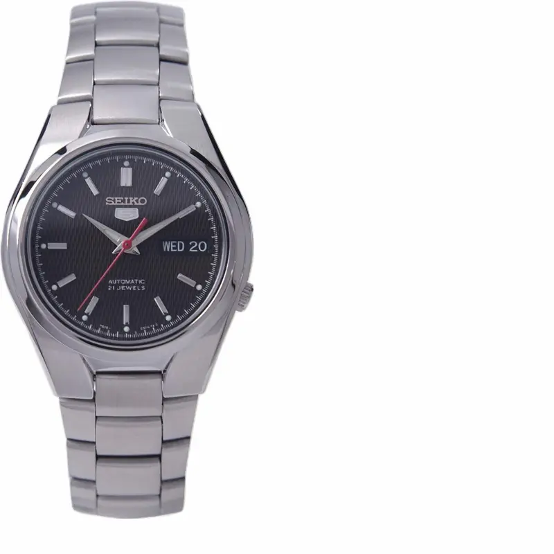 Seiko 5 Automatic Men's Watch Stainless Steel Band & Black Dial