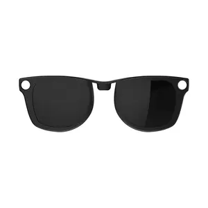Polarized Clip-ons for Ray-Ban Meta Wayfarer (RW4008 & RW4012 Large 53-22), Discoloration Clips Compatible with Ray-Ban Meta Wayfarer Gen 2 Protect Your Eyes, Cool and Fashion (Large, Black)