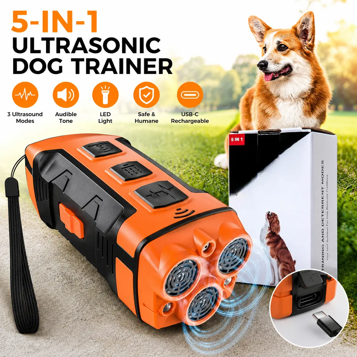 2026 Ultrasonic Dog Bark Control Device-Long-Range, No Shouting or Swatting, Just Point and Click to Instantly Stop Unwanted Behavior! Training