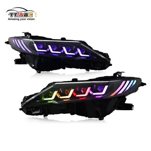 TT-ABC New RGB Headlights For 2018-2024 Toyota Camry LE SE XLE XSE TRD (Quad Projectors Headlights)