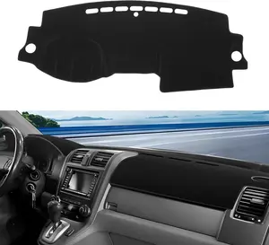 KUST Car Dash Cover Mat for Honda CR-V CRV 2007-2010 2011 Left Hand Driving Non-Slip Center Console Dash Cover Interior Accessories for Honda CRV Custom Fit Dash Mat Sunshade Windshield No Glare Black