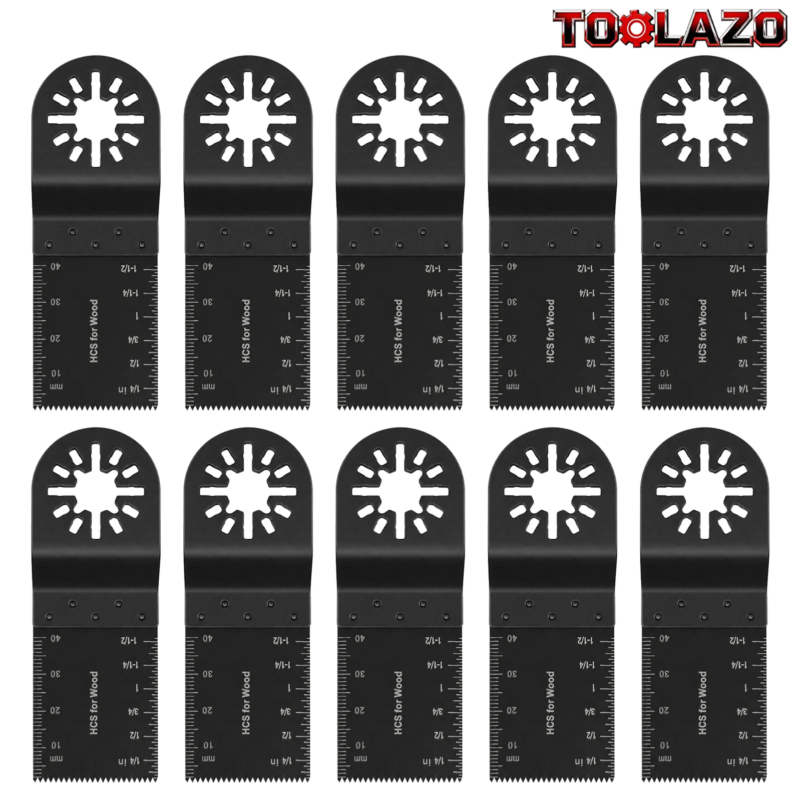 10Pcs Oscillating Multitool Blades Kit | Titanium & Bi-Metal Universal Saw Blades | Fast Cut  Wood, Metal, Nails, Plastic & PVC | Quick Release Fit  Most Oscillating Tools | Heavy-Duty Multi-Purpose Cutting Set Rustproof Connect Air Fitting