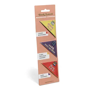 Book Lovers Bookmark Corners, Set of 3 Unique Cardstock Bookmarks