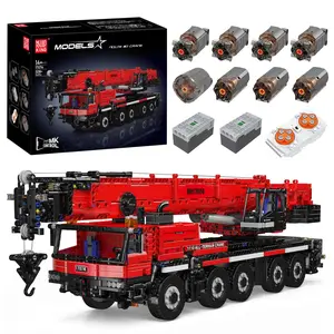Mould King 17074 Mobile Construction Crane Toy Set, APP/Remote Control Mobile Crane Building Block with Motors, Collectable Engineering Truck Model Toys for Kids (3218PCS)